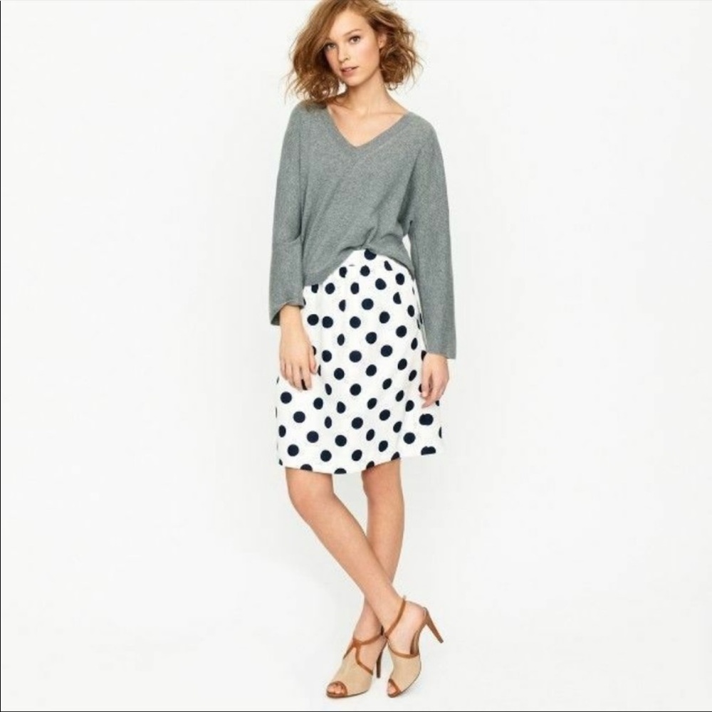 JCrew Sz 2 polka dot skirt EUC